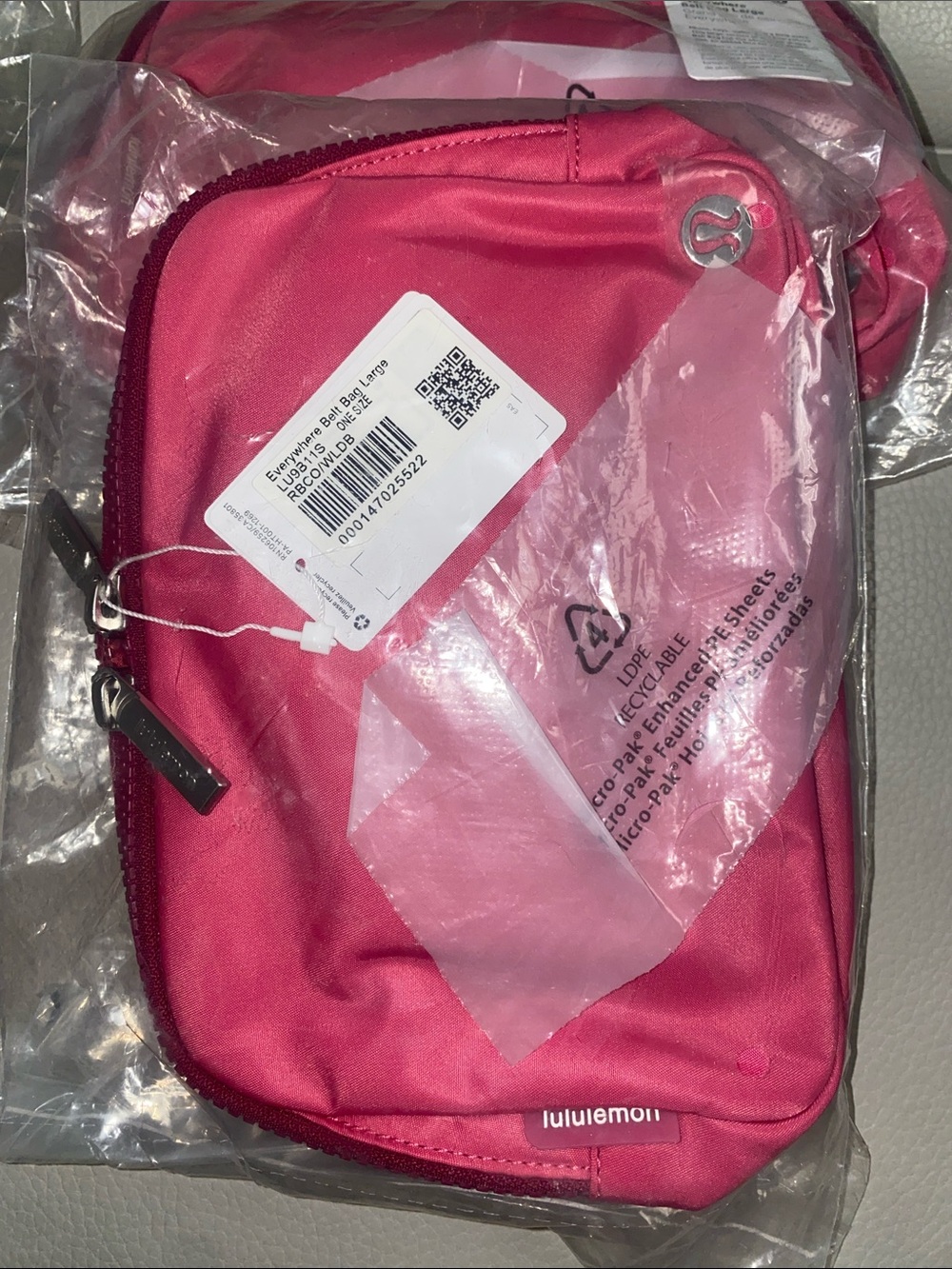 RARE PINK Lululemon everywhere belt bag